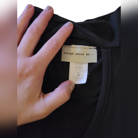 ENOUGH ABOUT ME | BLK & PINK HIGH NECK TANKS W/CUTOUT| SET|  SIZE MEDIUM - Picture 6 of 12